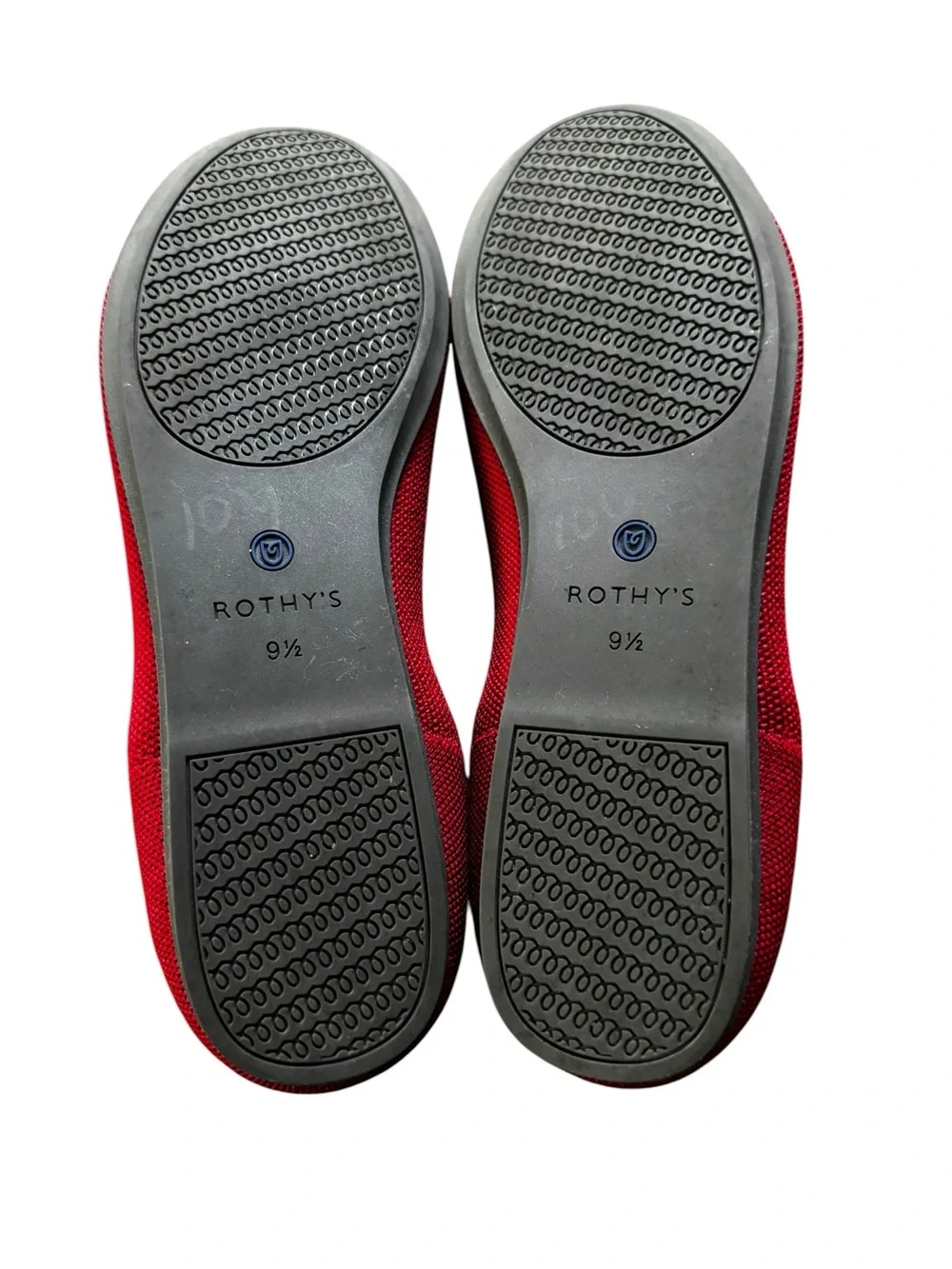 Rothy’s The Flat Slip on Shoes Women’s Size 9.5 Red Solid